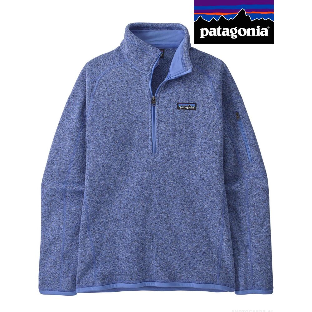 NWOT Patagonia Better Sweater 1/4 Zip Pullover Light Violet Blue Size L Women's
